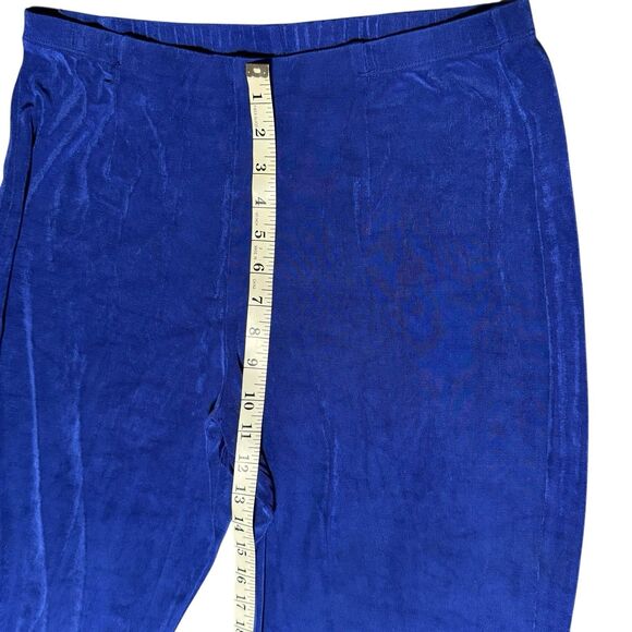 Chico's Travelers 3 Piece Pants Set Slinky Knit Royal Crotto Blue size 12/14 (2) - Picture 8 of 16